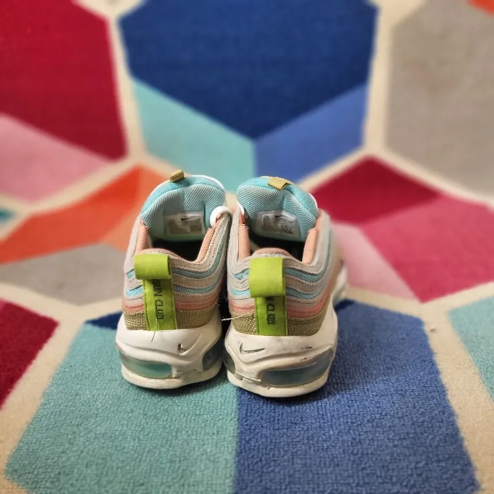 Nike Air Max 97 SE GS 'Sun‎ Club' Copa Wheat Grass DQ4126-400 Kid’s Size 4.5Y